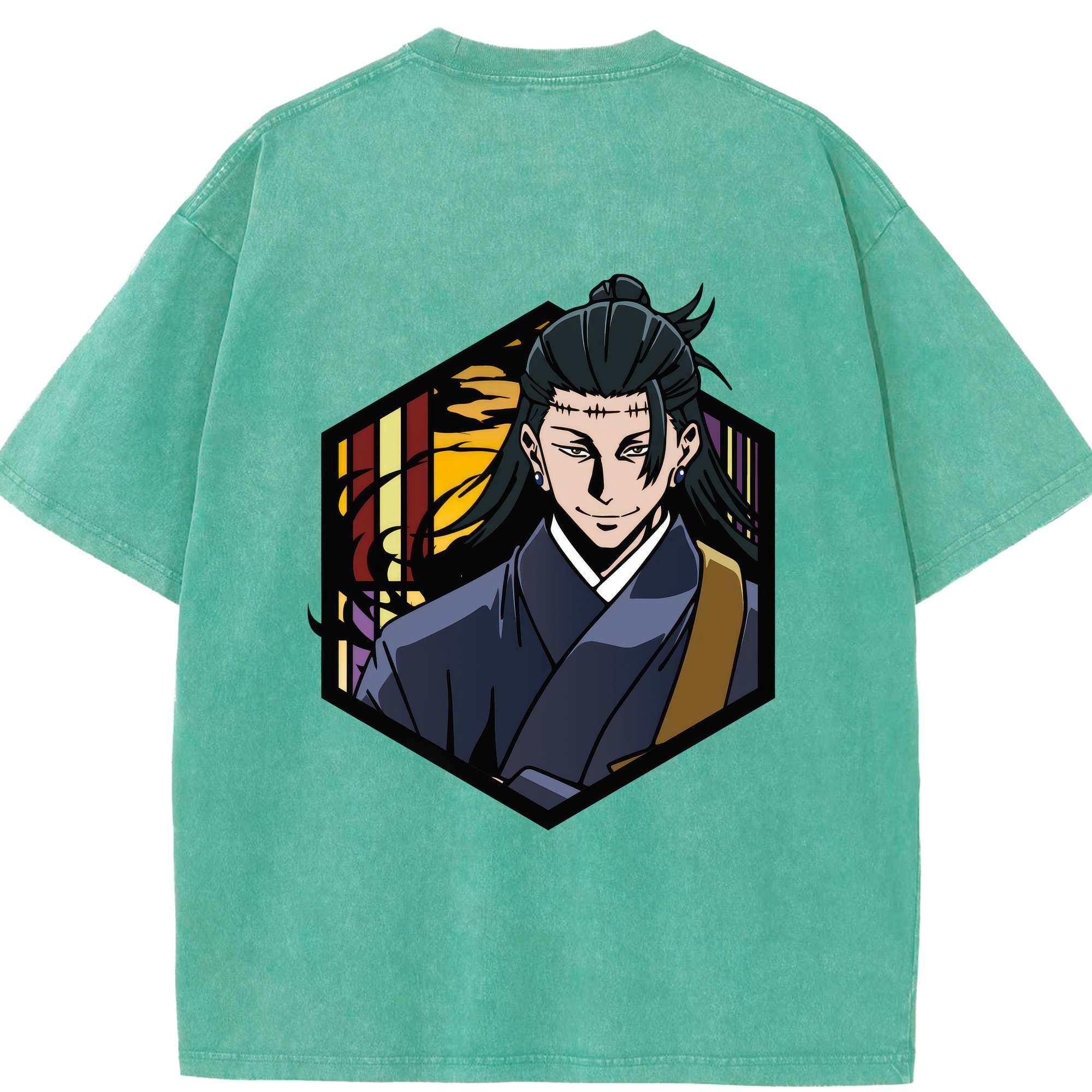 （画像用） 呪術廻戦 Jujutsu Kaisen 綿100% ヴィンテージ風 半袖Tシャツ（背面プリント）